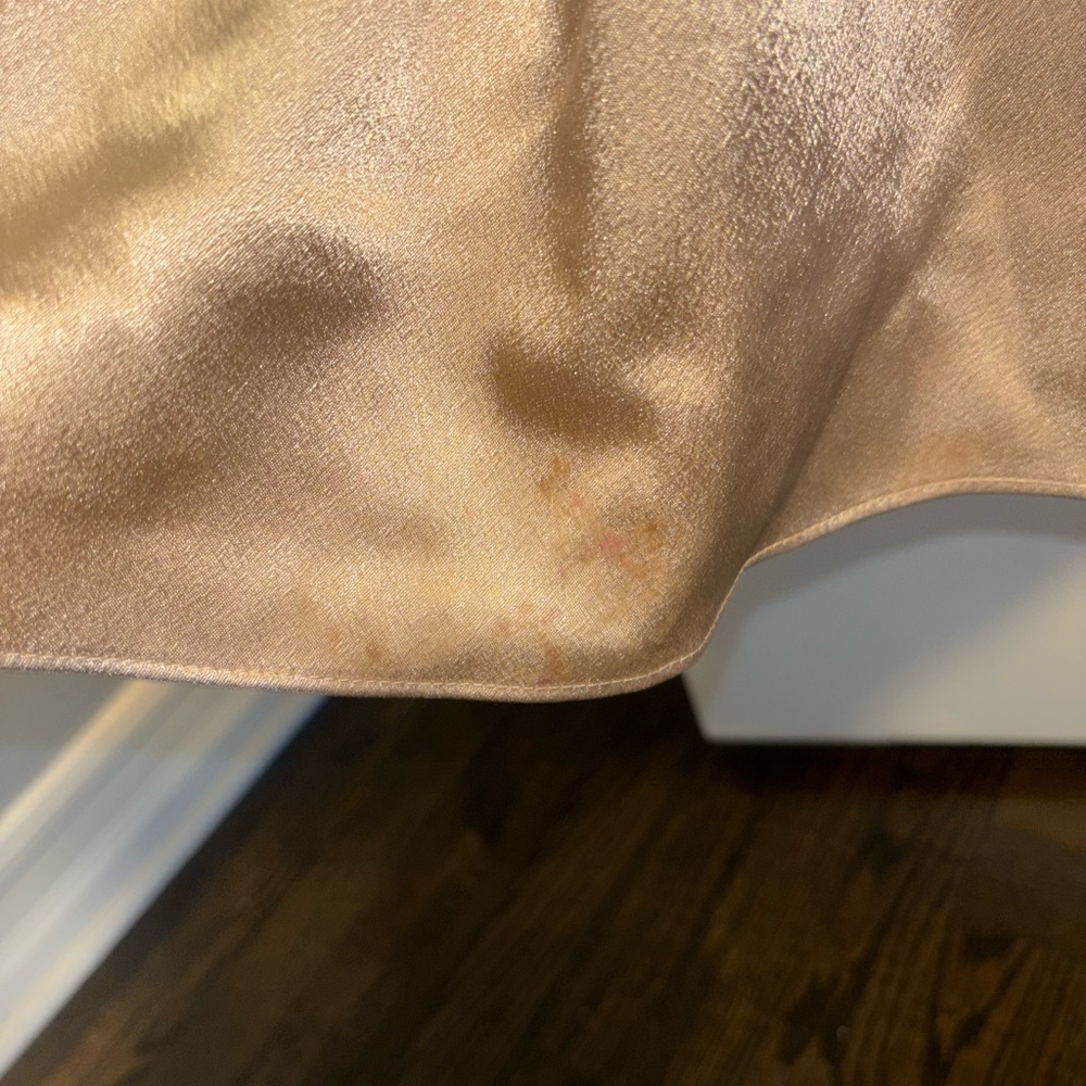 Azazie Leonis Gold Satin Dress - Picture 5 of 6